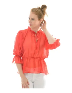 BLUSA IN PURA SETA CHIFFON