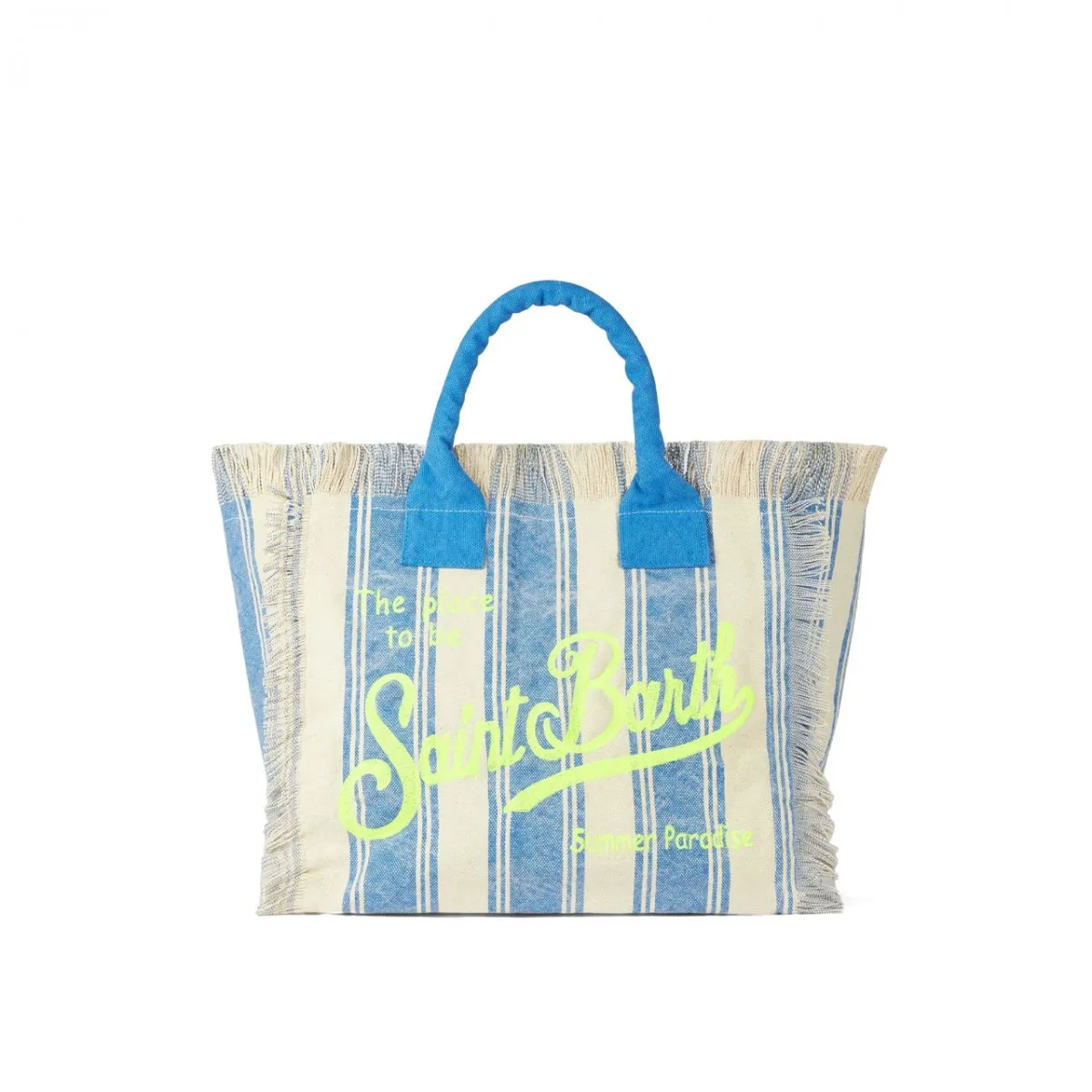 Borsa Vanity In Canvas A Righe