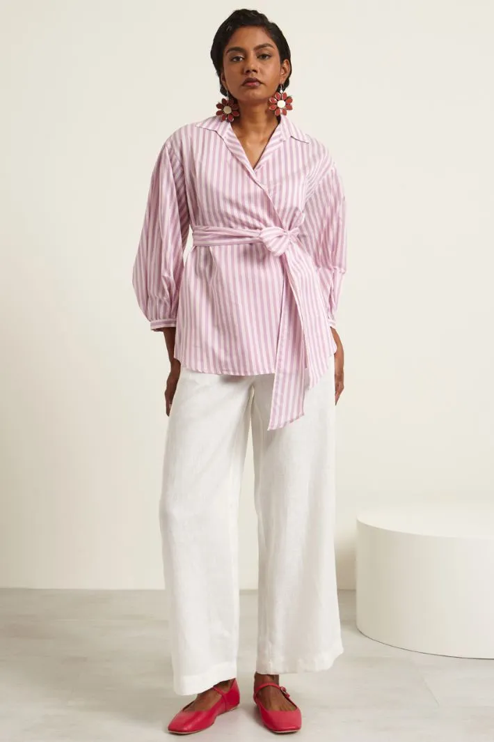 Camicia con maniche a palloncino