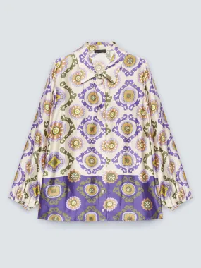 Camicia in raso stampato