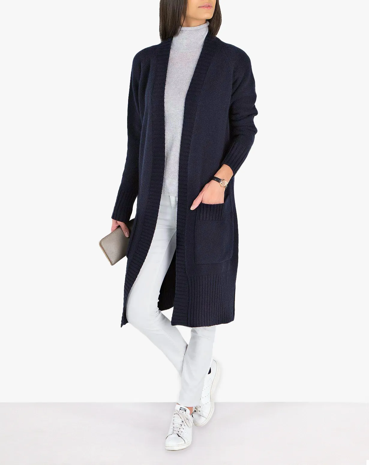 Cappotto Cardigan Lungo Donna Merino Cashmere