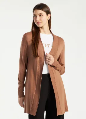 Cardigan lungo in misto viscosa donna