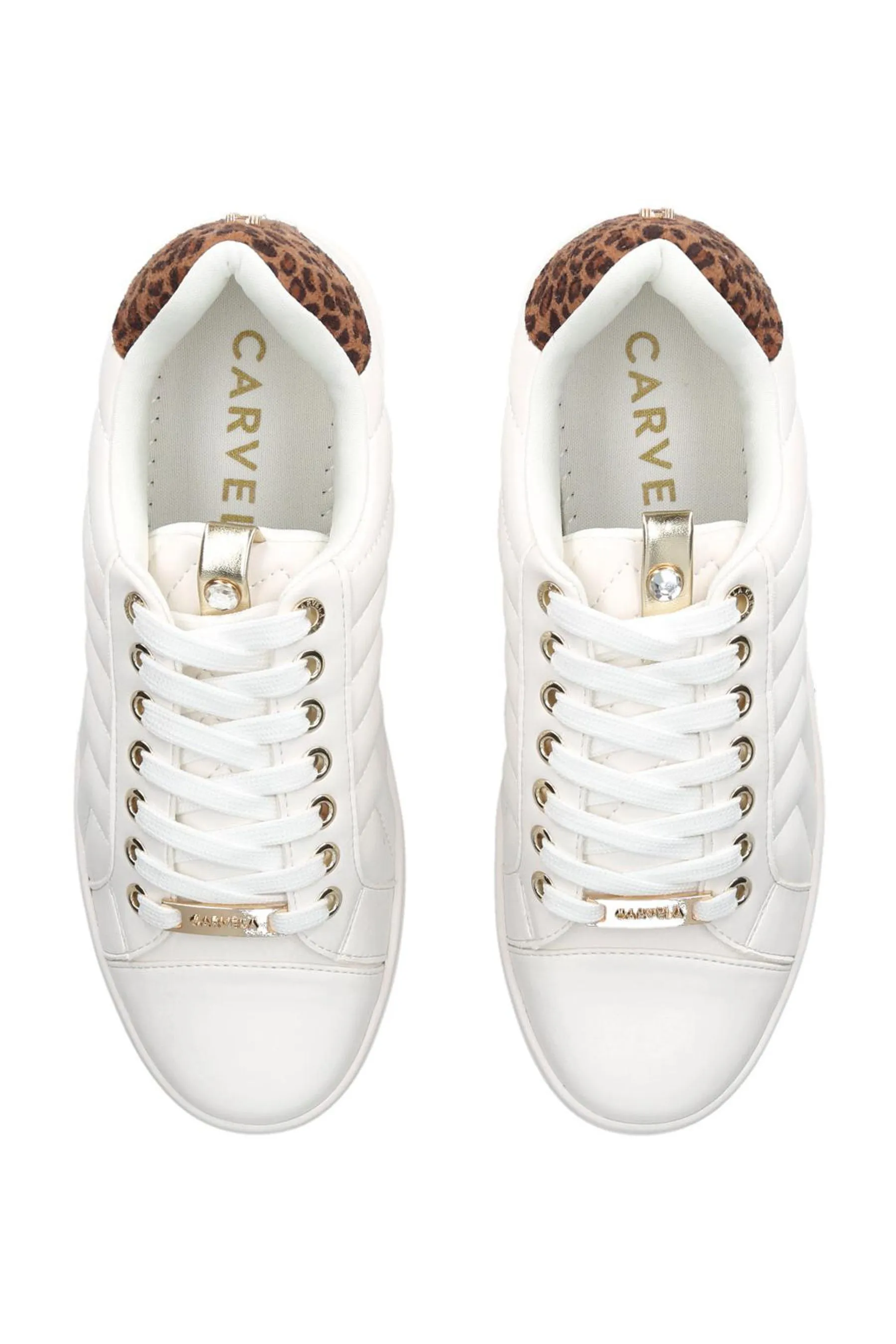 Carvela - Joyful - Bianco trapuntata - Scarpette da ginnastica