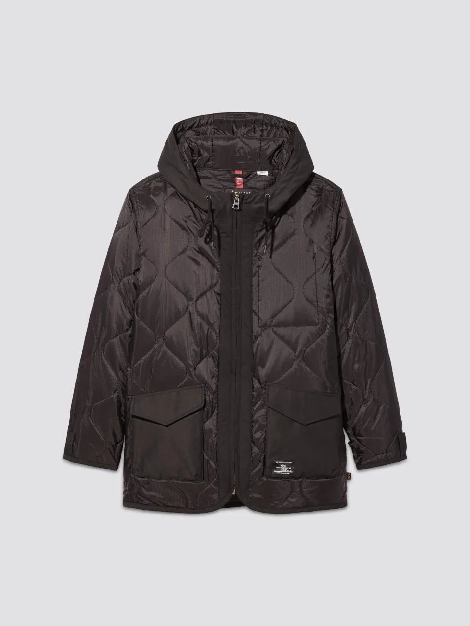 Fodera trapuntata a coda di pesce Alpha Industries nera