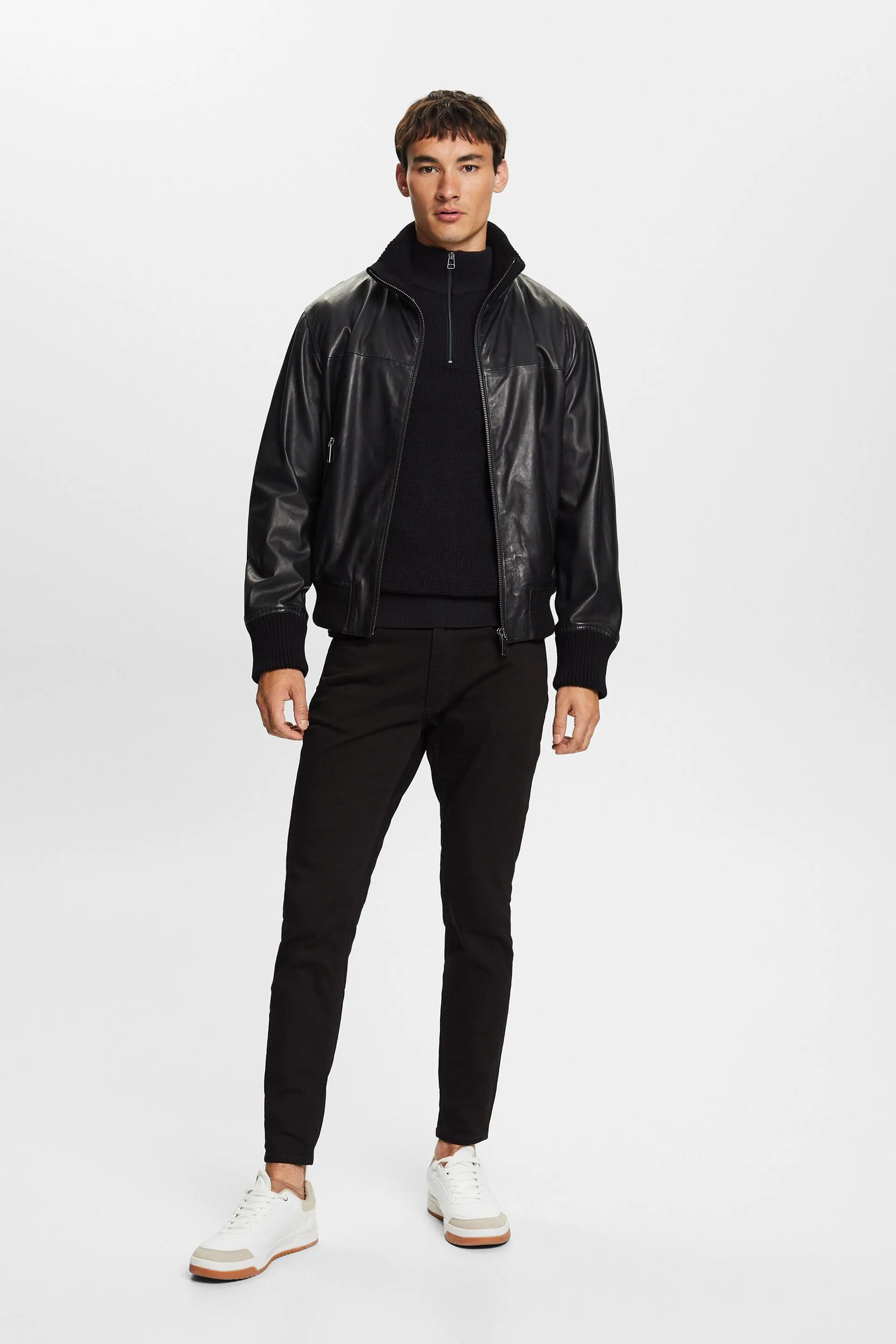 Giacca bomber in pelle