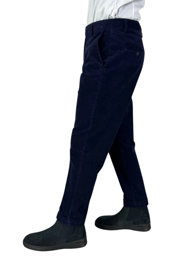 Markup pantalone cropped in velluto a costine carrot mk595138