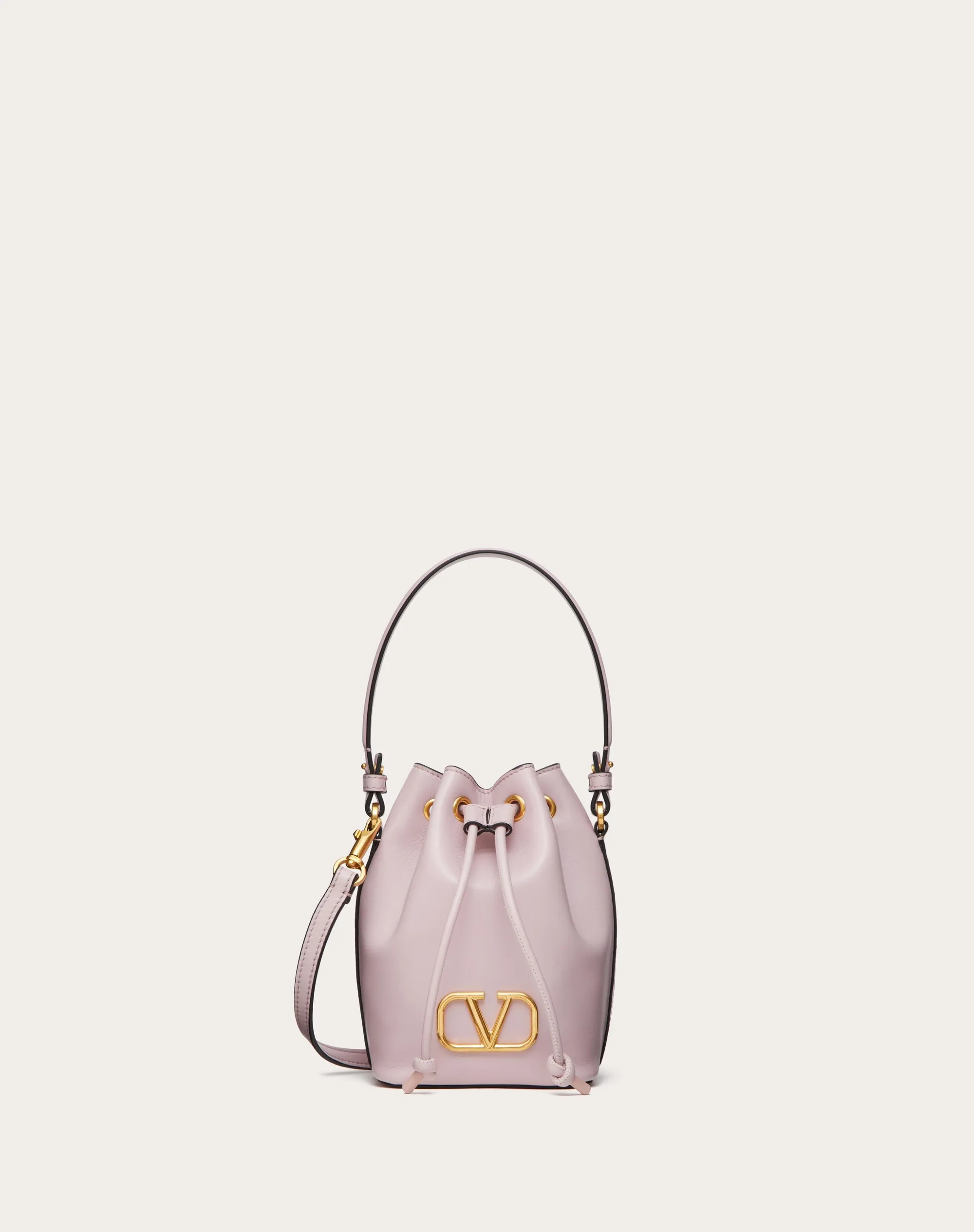 MINI BORSA A SECCHIELLO VLOGO SIGNATURE IN NAPPA