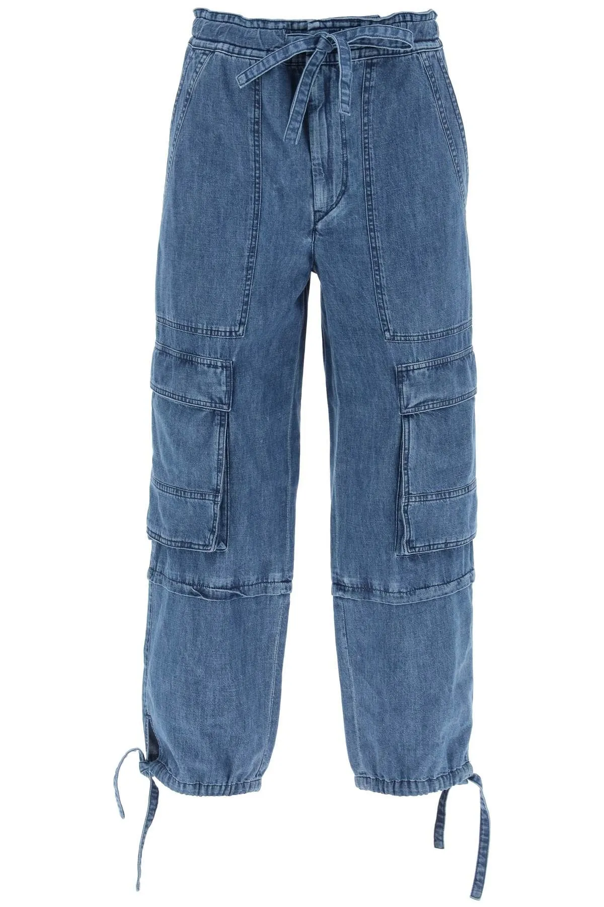 Pantaloni cargo Ivy in tela effetto slavato