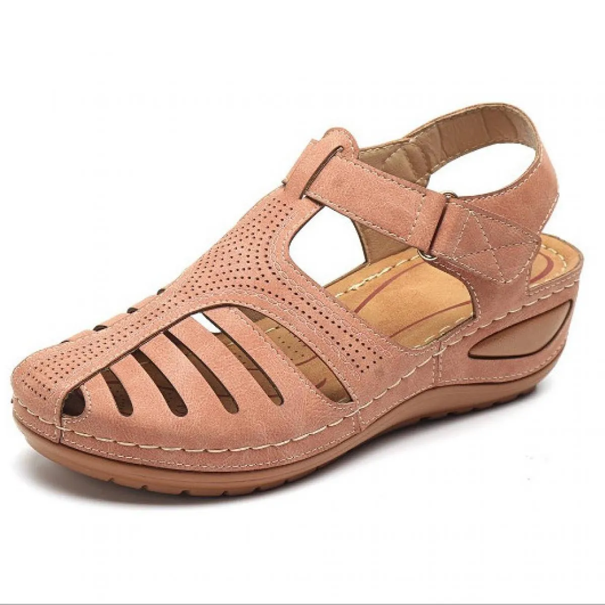Plus Size 3546 Sandali da donna Zeppe Scarpe da donna Sandali con plateau in pelle Gladiatore Sandali casual retrò Mujer Estate