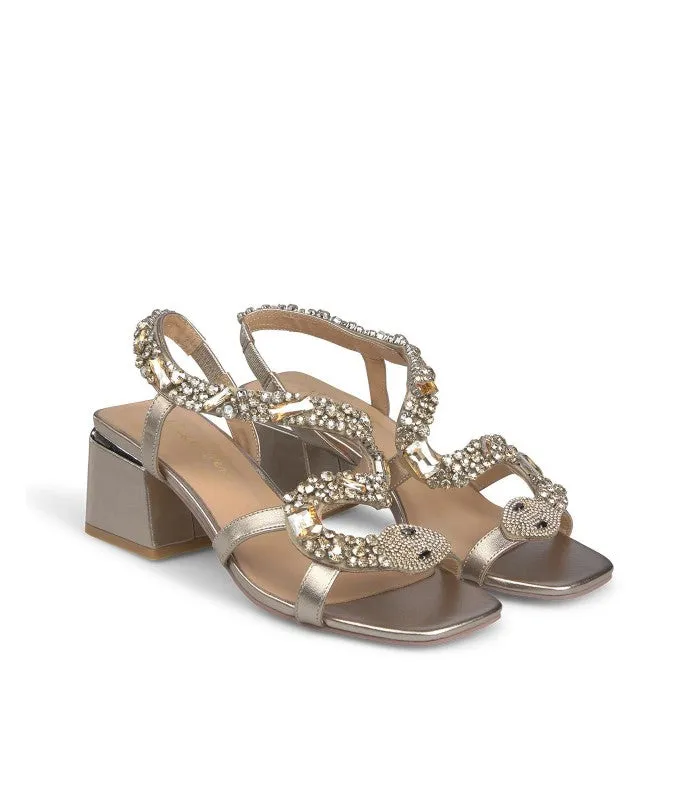 SANDALI DETTAGLI STRASS SERPENTE