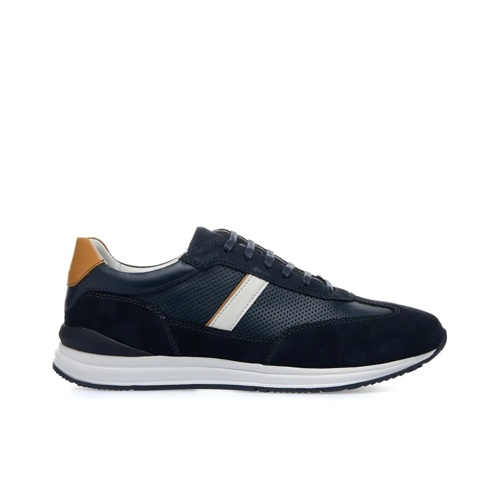 Sneakers blu in pelle