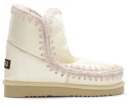 Stivaletto Mou Eskimo 18 in montone bianco verniciato