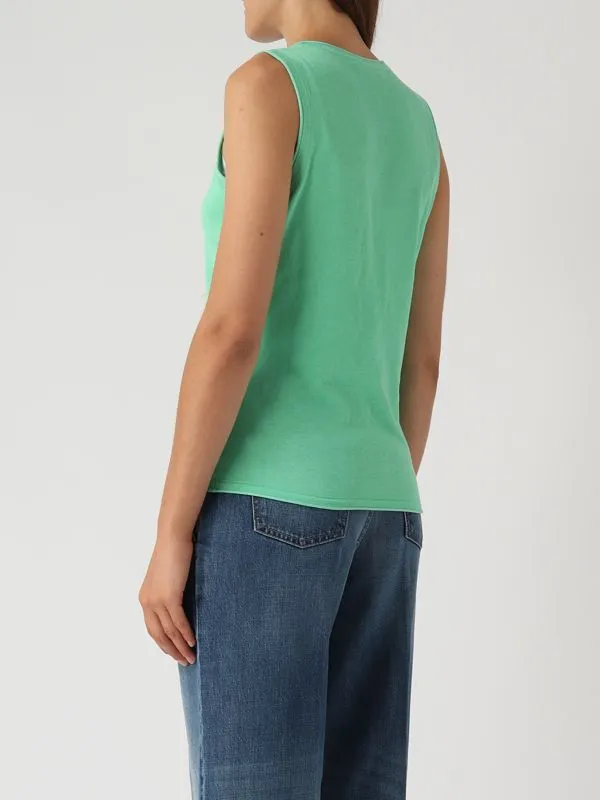 Top donna Maliparmi in seta e cotone Acqua